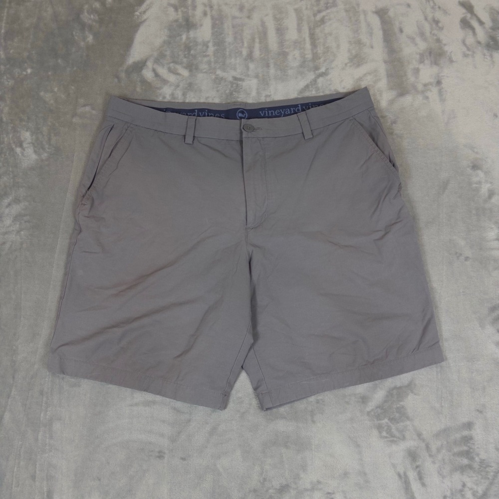 Vineyard Vines On The Go Short Mens 35 Gray Performance Stretch Golf